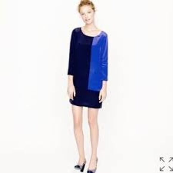 J. Crew Silk Jules Shift Dress in Colorblock - Picture 1 of 5
